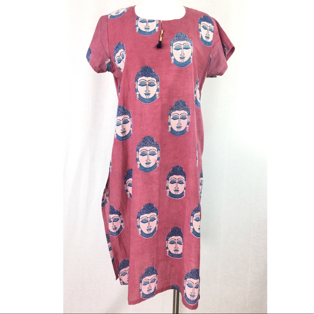 Buddha Midi Tunic Shift Dress